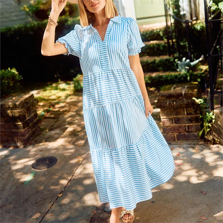 Lined up light blue Molly Dress by Mary Square