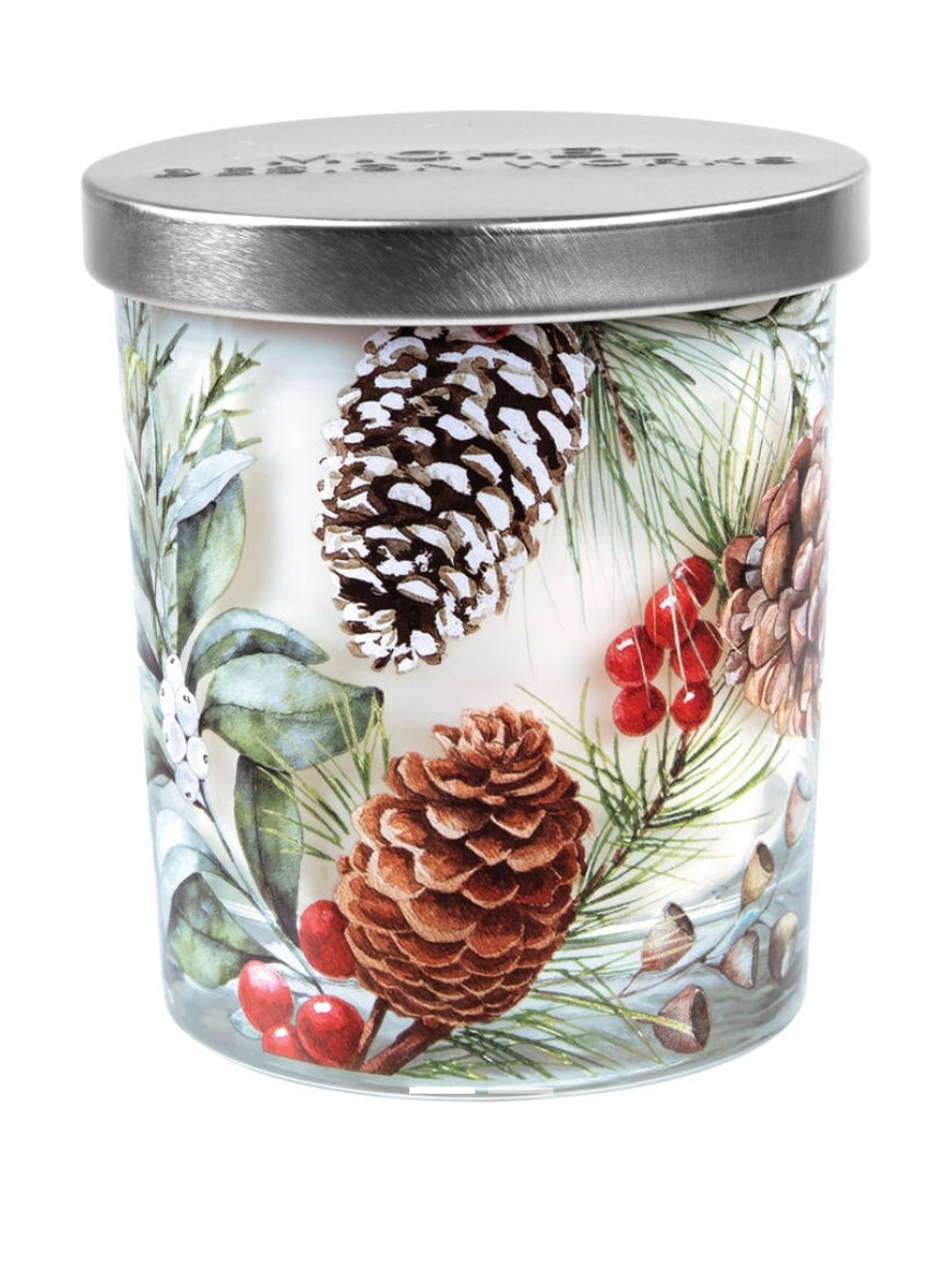 MDW White Spruce candle Jar with lid