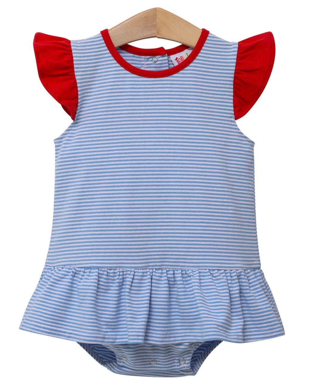 Blue stripe Red Skirted Bubble