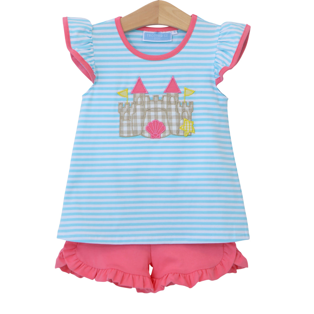 Sand Castle Flutter short set by Trotter Street