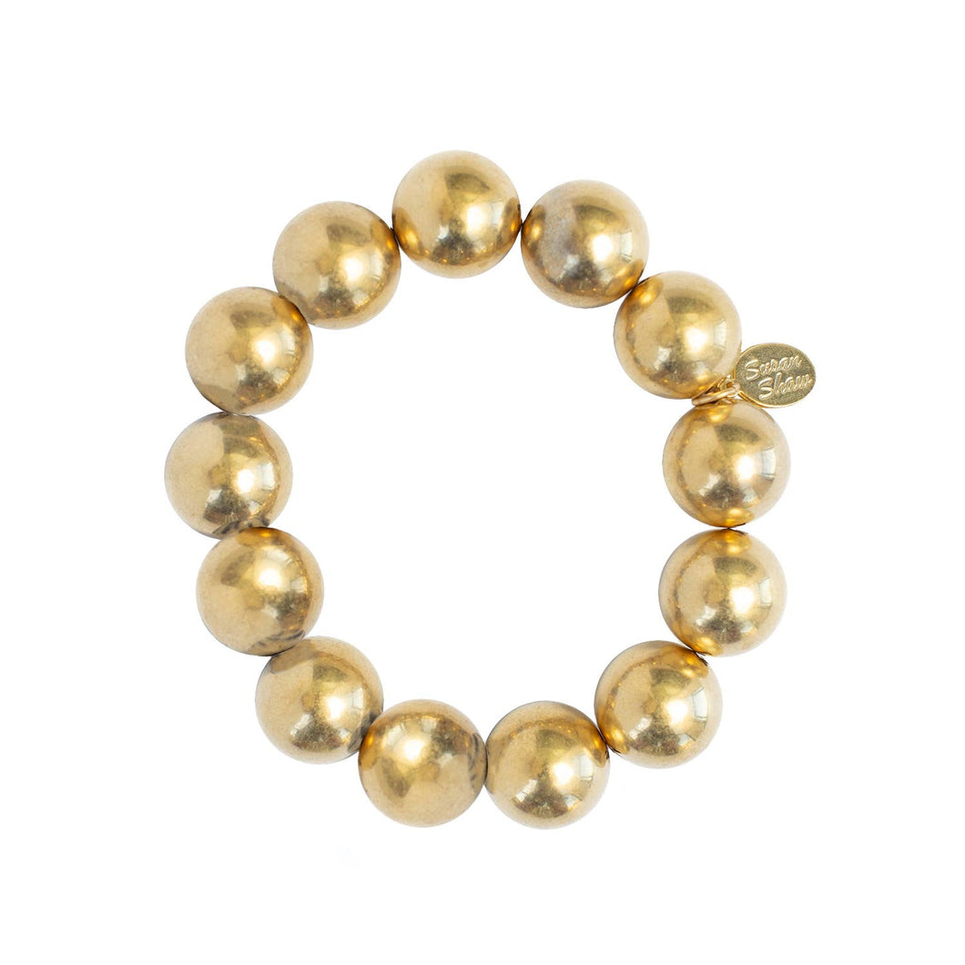 Gold Bead Stretch Bracelet