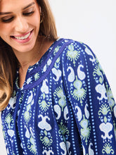 Load image into Gallery viewer, Janelle Top | Ikat Stripe Navy
