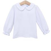 Peter Pan Collar Shirt White by Trotter Street