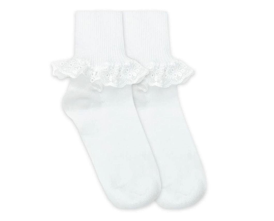 Jefferies Socks 2107 Chantilly Lace turn Cuff Socks 1 Pair