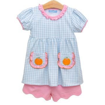Pumpkin Ruffle Short Set