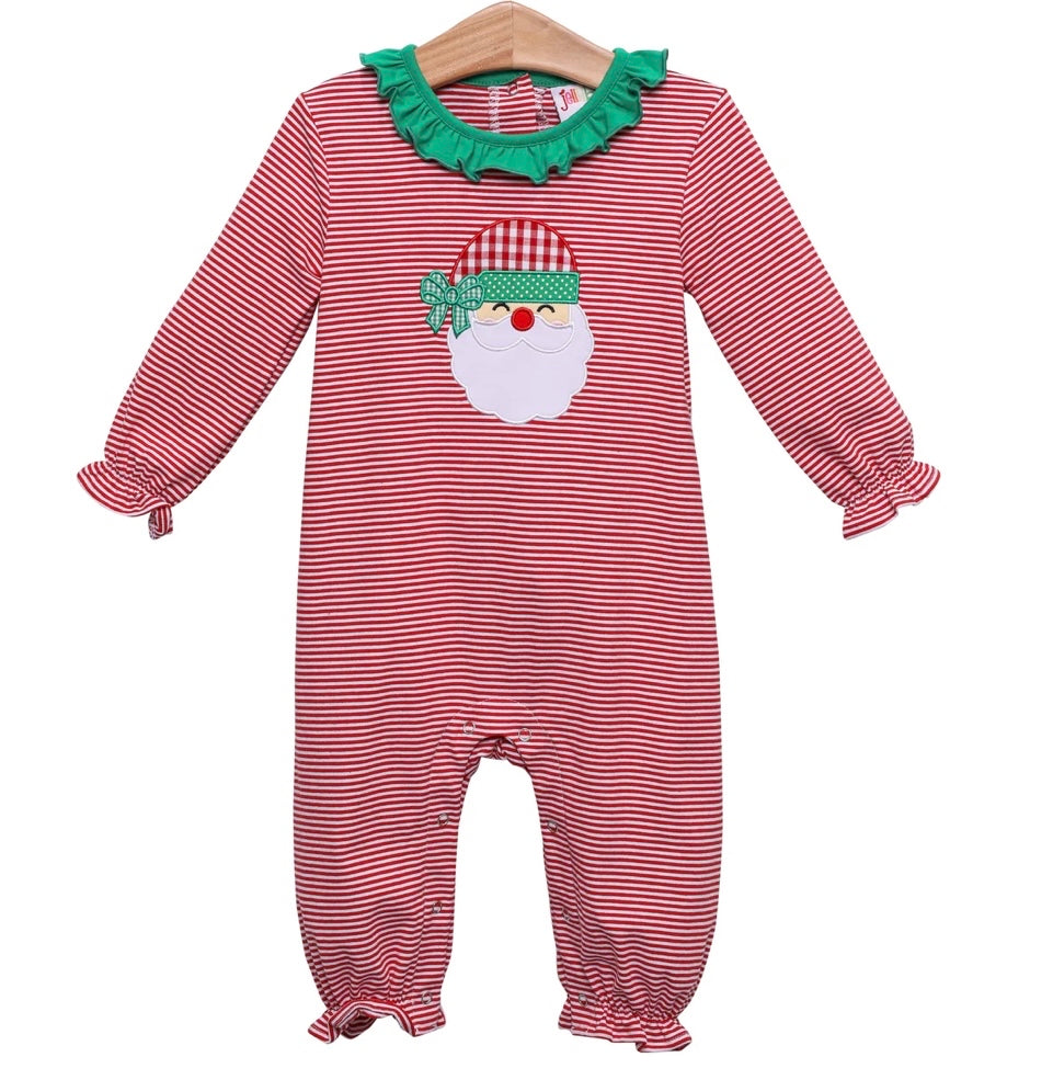 Santa Applique ruffle romper