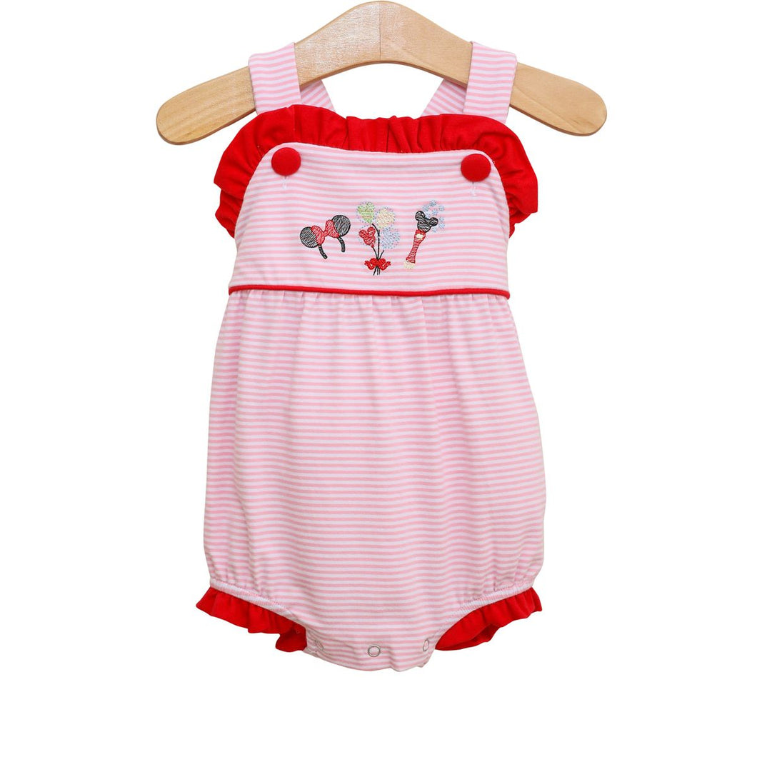 Mouse Emb. Ruffle Sunsuit