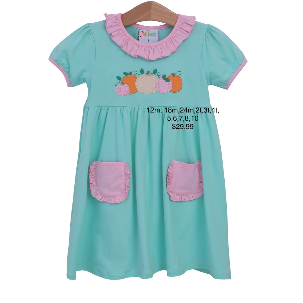 Pastle Pumpkin Pocket dress by jellybean