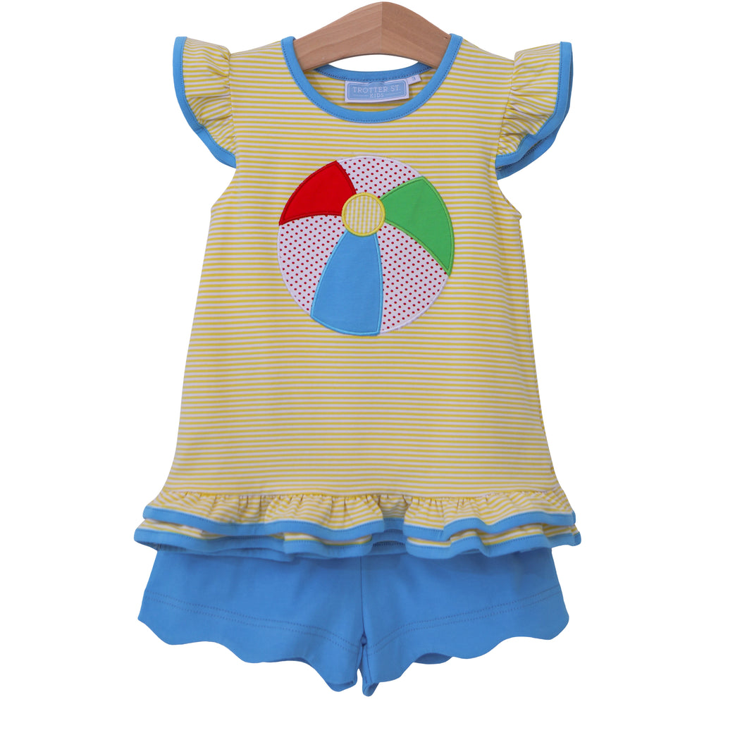 Beach Ball flutter short set by Trotter Street