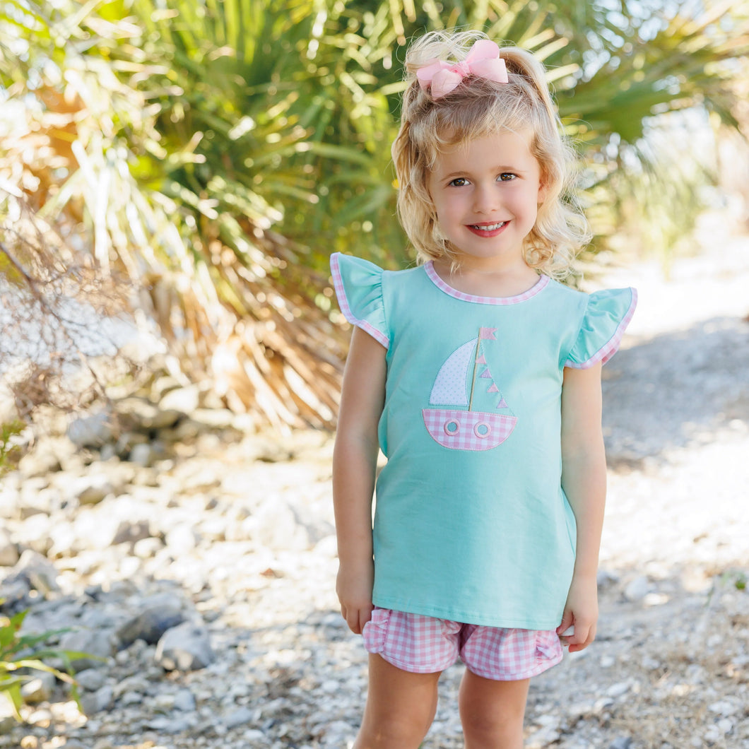 Sailboat Flutter short set