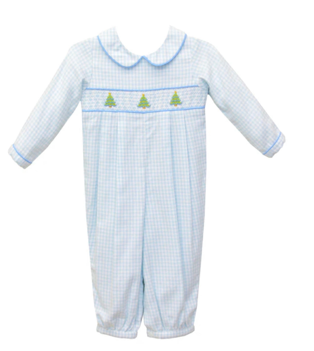 Christmas Atticus Bubble Light Blue Check by Zuccini Kids