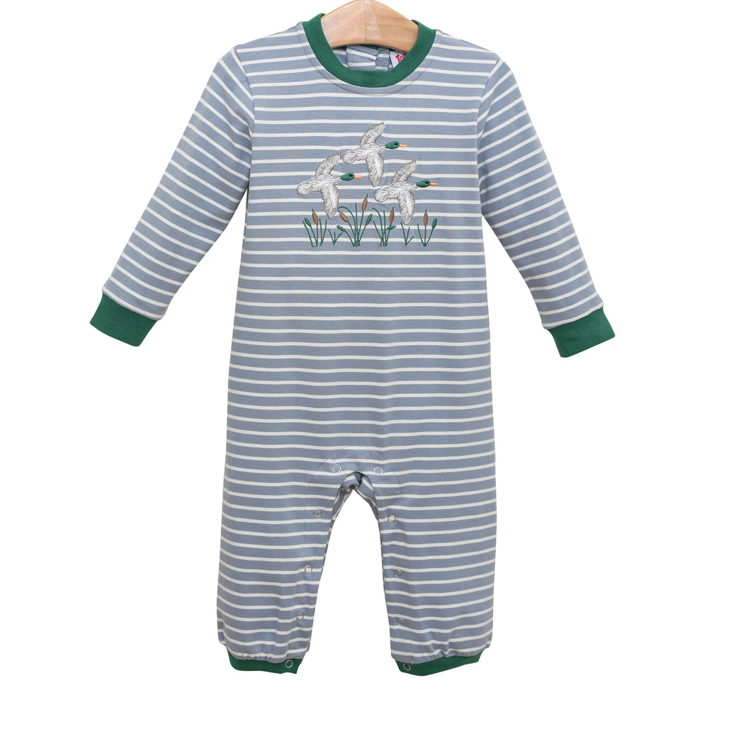 Mallard Embroidery romper