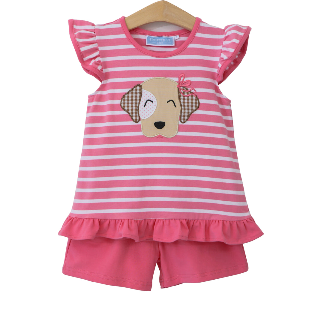 Puppy flutter short set by Trotter Street