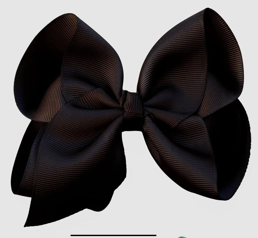 5 inch (2inch Width) Solid Grosgrain Bow-black