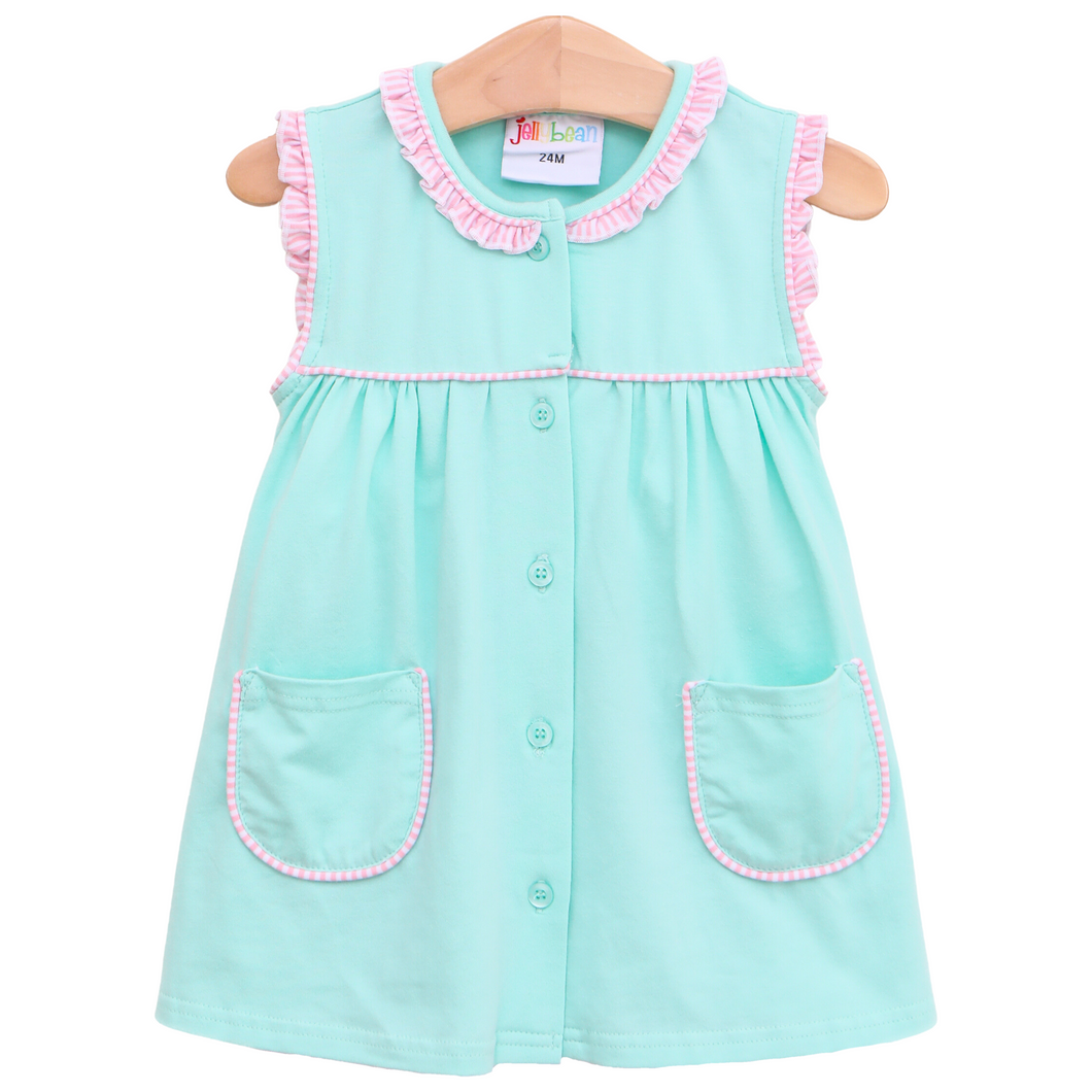 Harper dress mint and pink stripe-pre order please only check out with this if the invoice was sent via email.
