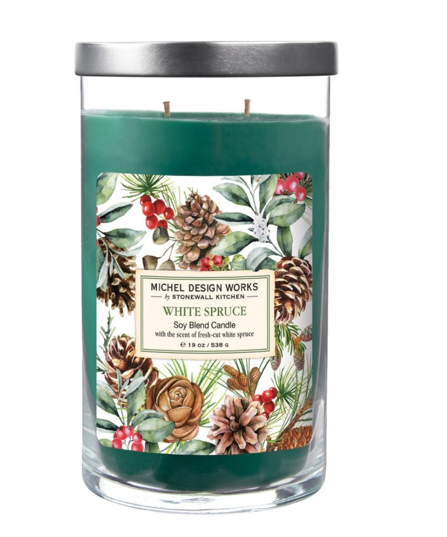 MDW White Spruce Large Tumbler candle