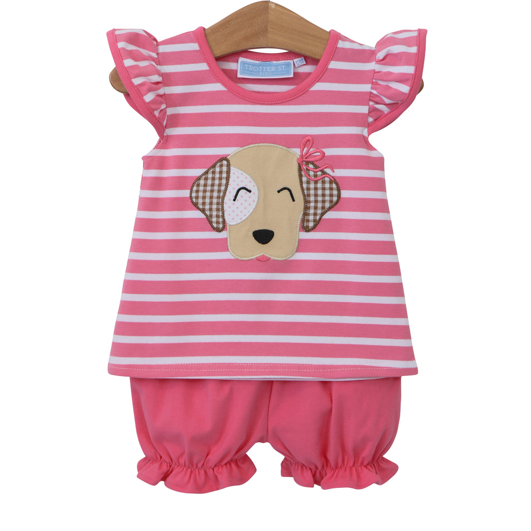 Puppy flutter bloomer set by Trotter Street