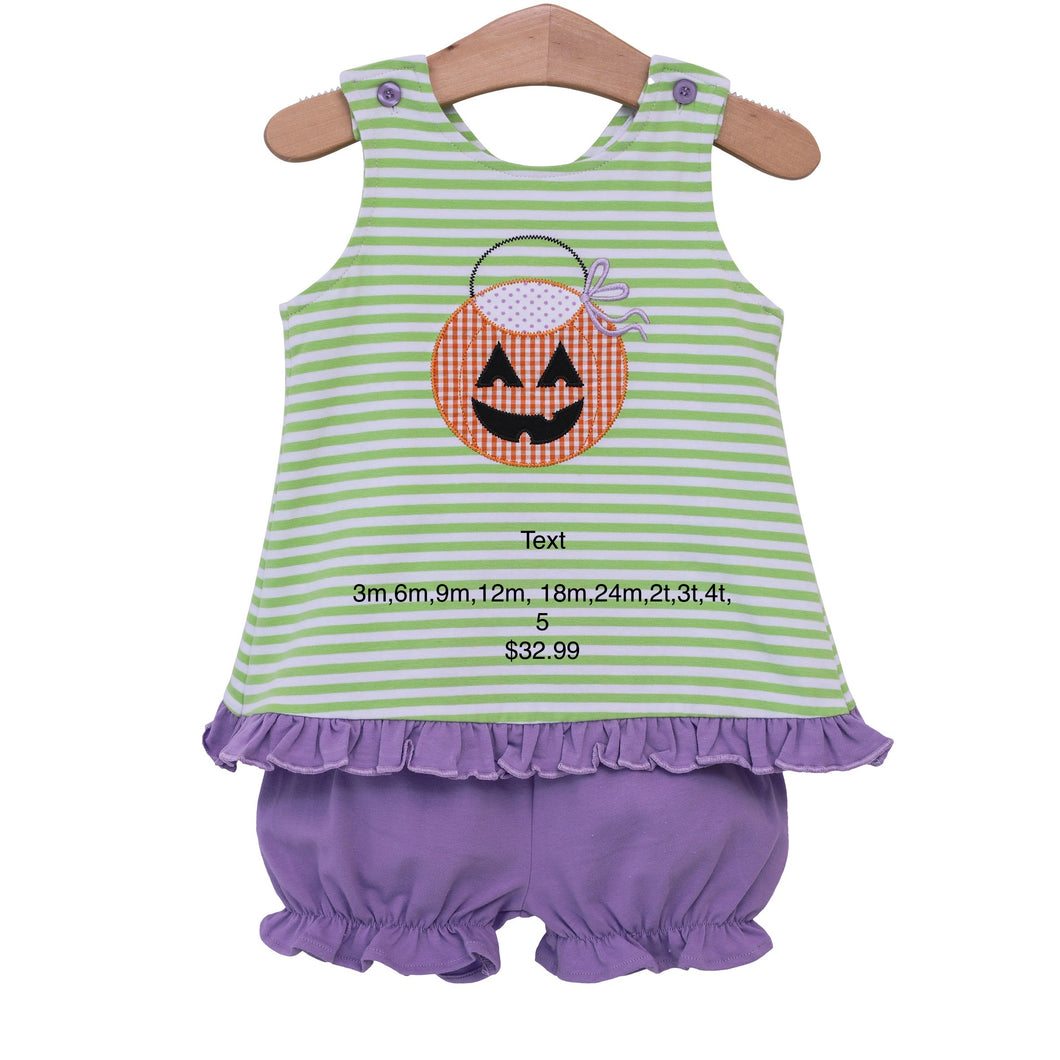 Halloween Bucket bloomer set by Jellybean
