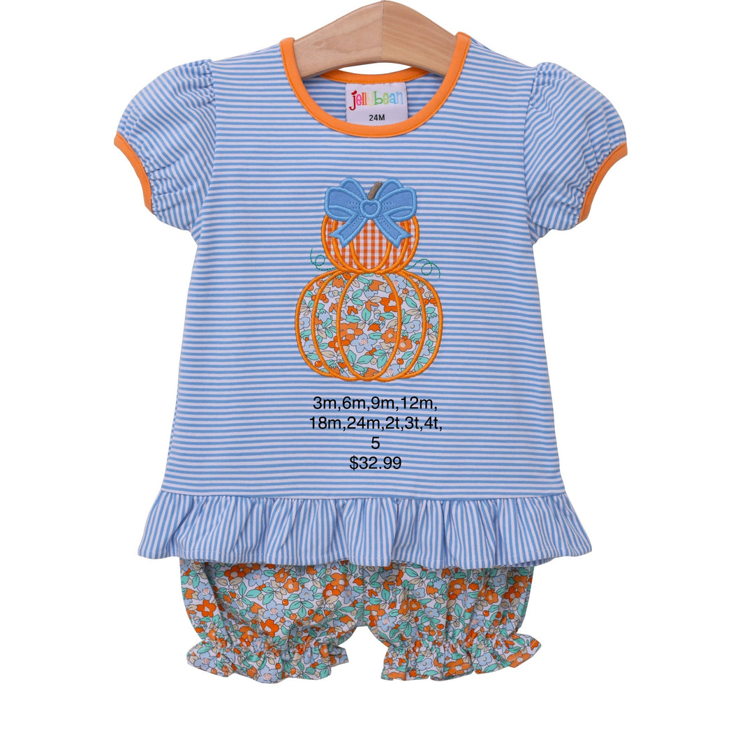 Pumpkin stack bloomer set