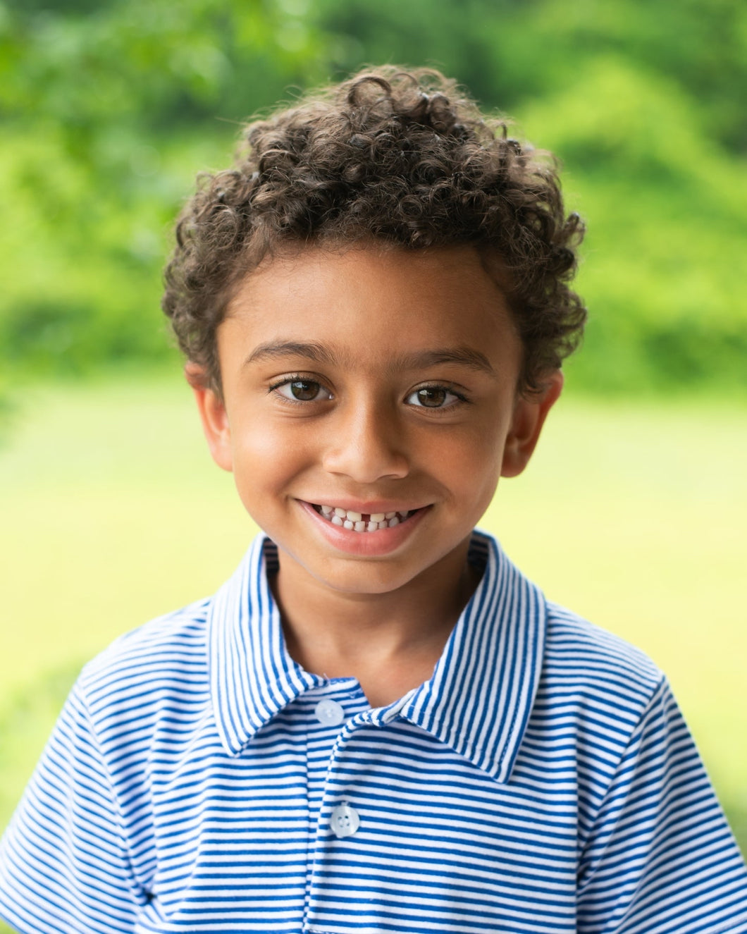 Michael royal blue stripe polo