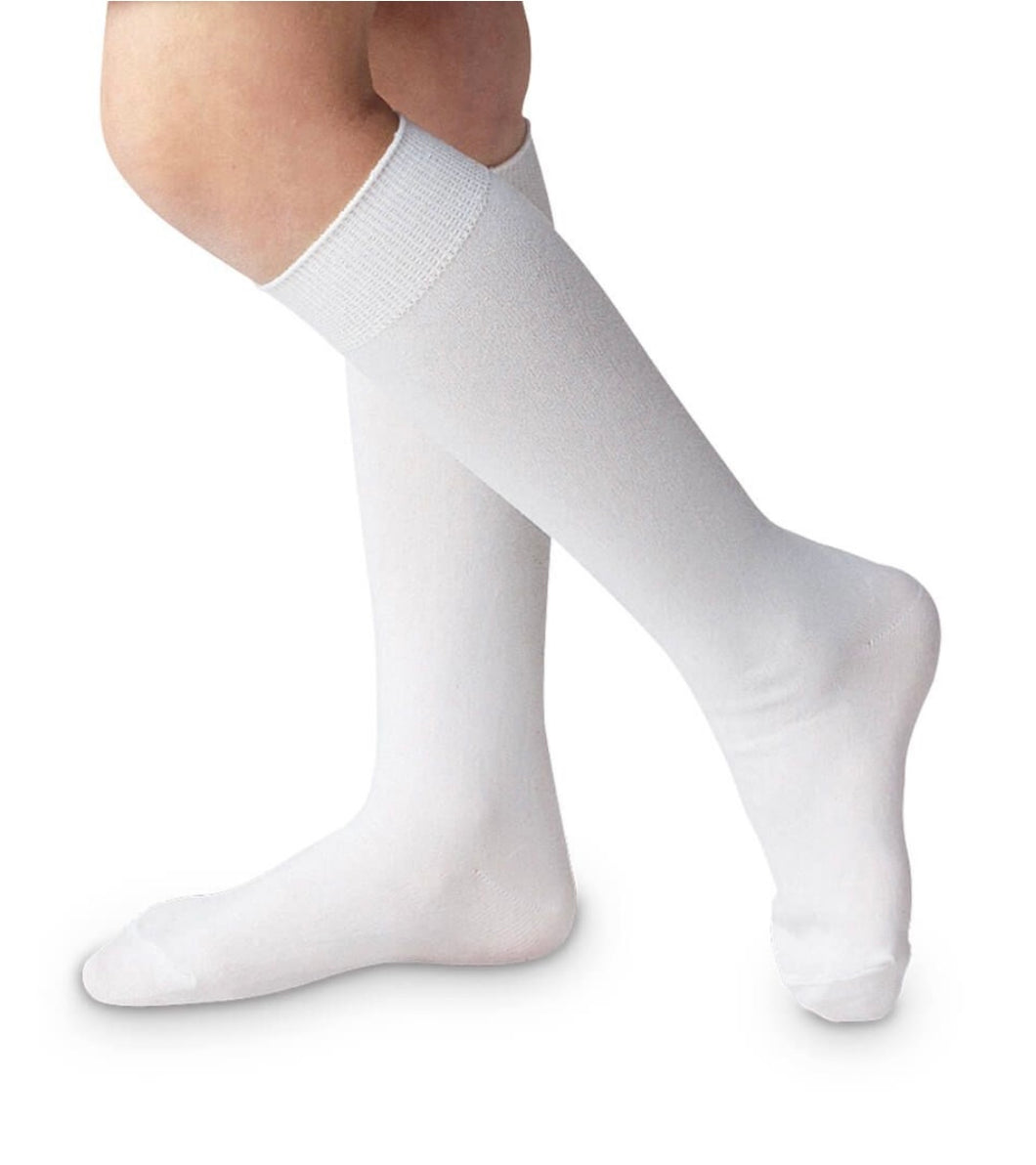 Jefferies 1603 Classic White Nylon Knee Socks