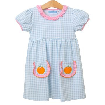 Pumpkin ruffle Short Sleeve Dress