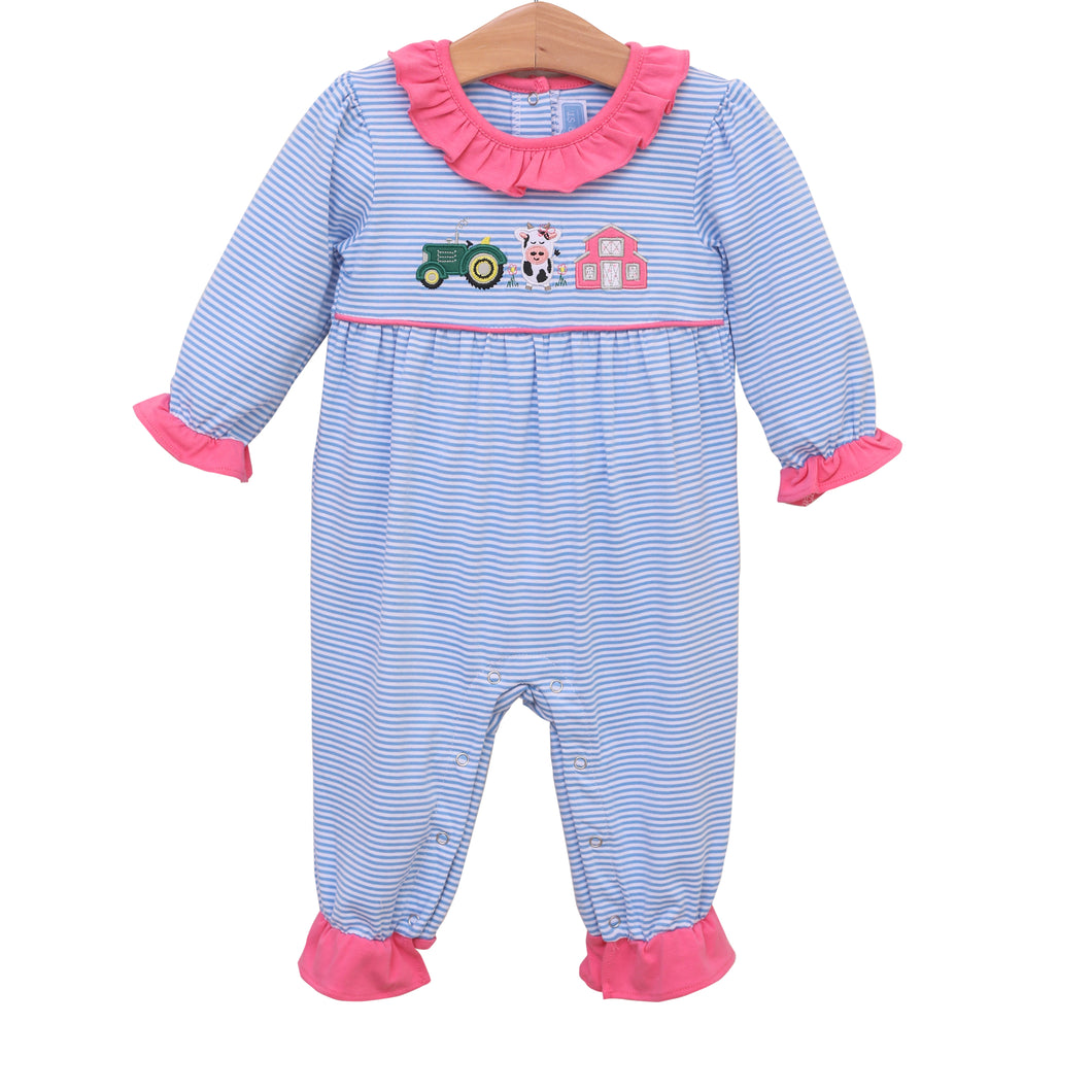 Farm Ruffle Romper By Trotter Street Kids
