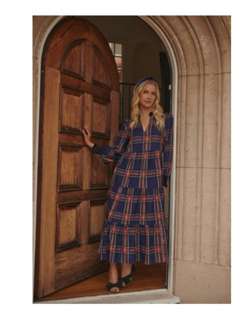 Lakeview Plaid Sherrie Long sleeve Maxi dress