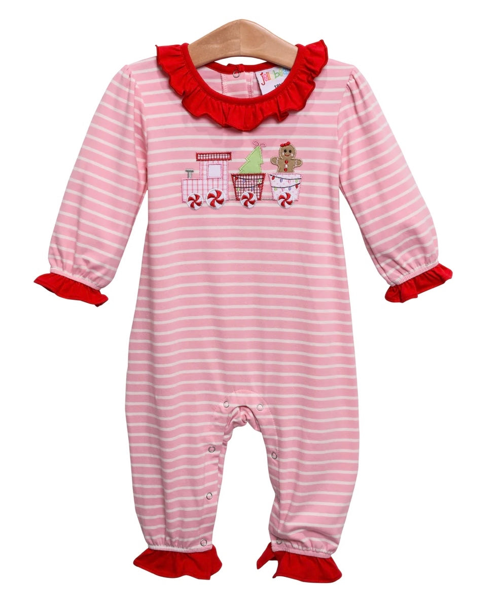 Jolly train Ruffle Romper