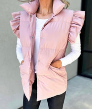 Load image into Gallery viewer, Casual ruffle sleeve cotton vest
