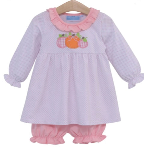 Trotter Street Pumpkin Trio Appliqué Bloomer Set