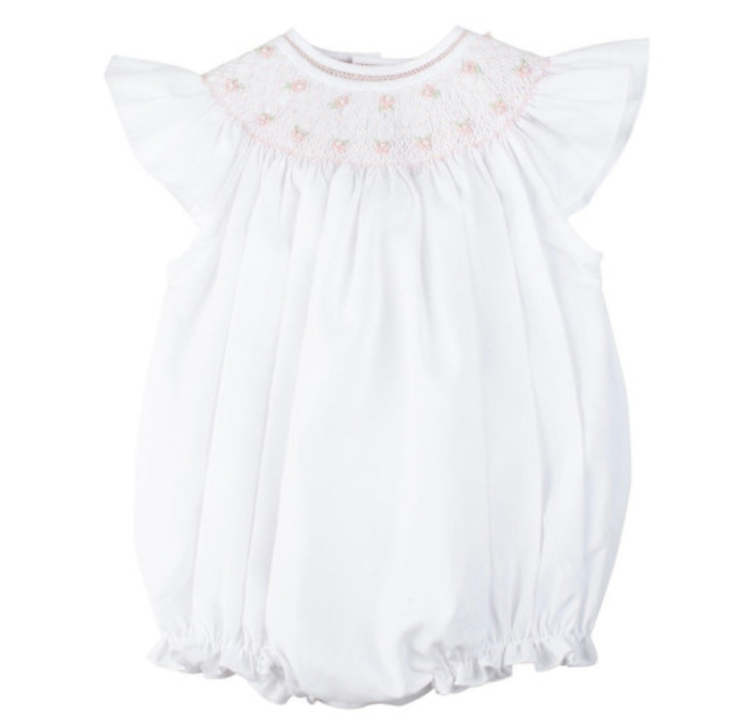 white Pearl Flower Fly Sleeve Bubble by Feltman Bros.