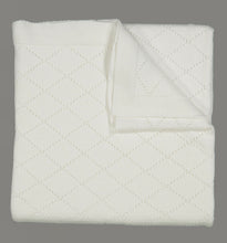 Load image into Gallery viewer, White Diamond Pointelle Knit Blanket by Feltman Bros.
