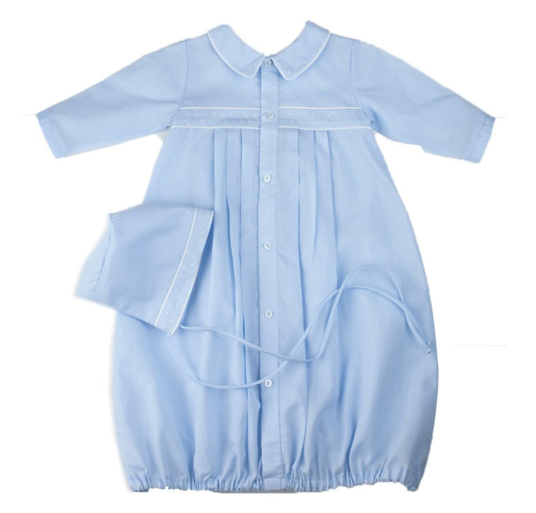Blue/White Boys Embroidered TMHG with hat