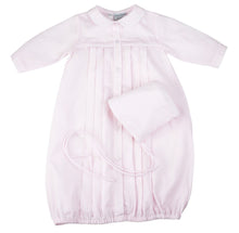 Load image into Gallery viewer, Pink and White Infant gown and hat by Feltman Bros.
