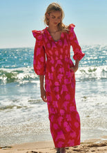 Load image into Gallery viewer, Raspberry Bliss Smocked Poplin Maxi dress
