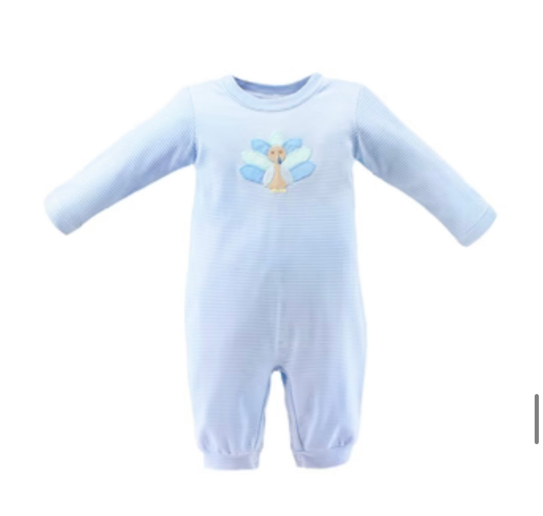 Luke Turkey Bubble Light Blue Bitty Stripe Knit
