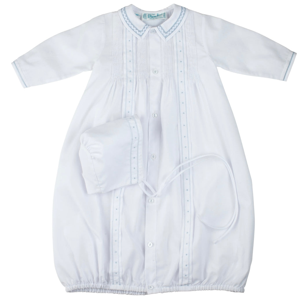 White and Blue Boys dot TMHG and hat by Feltman Bros.