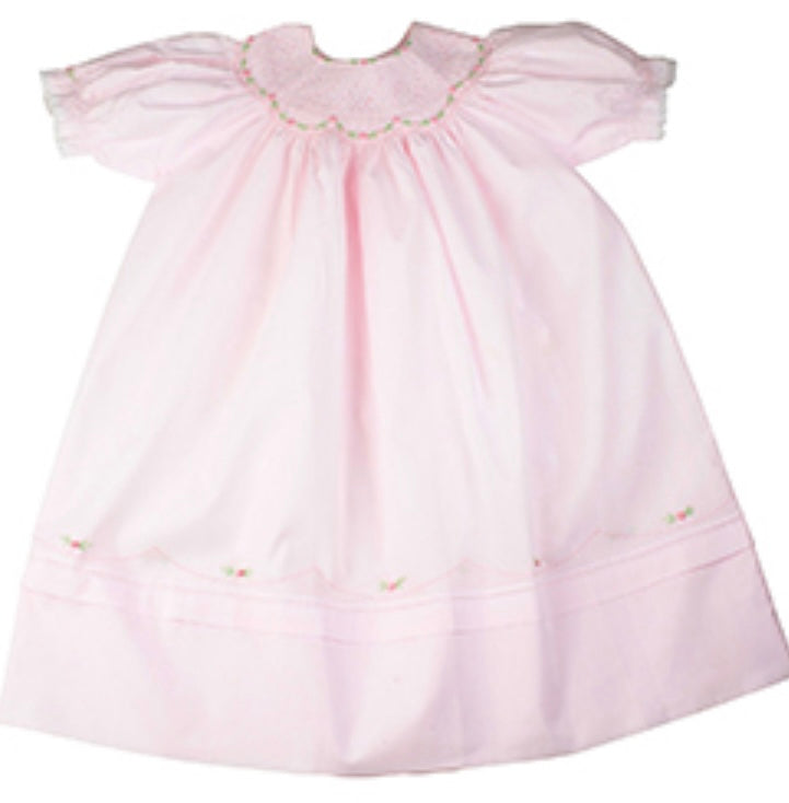 Pink Rosette Bishop Dress