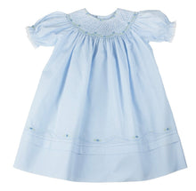 Load image into Gallery viewer, Blue Rosette Bishop Dress
