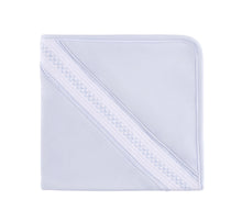 Load image into Gallery viewer, Blue Baby Boy Smocked Argyle Blanket by Feltman Bos.
