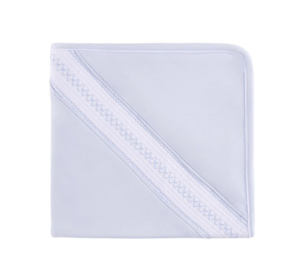 Blue Baby Boy Smocked Argyle Blanket by Feltman Bos.