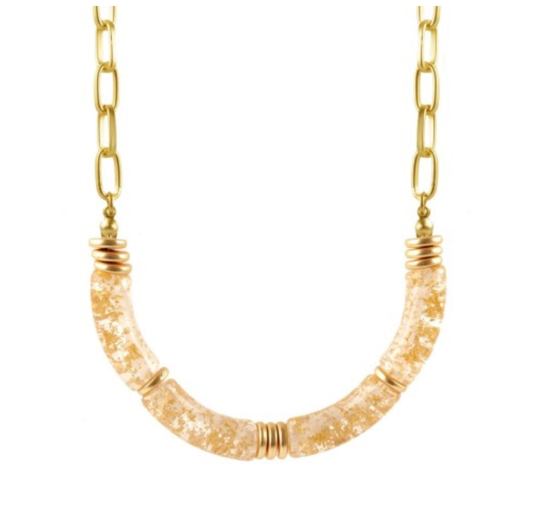 Gold fleck necklace