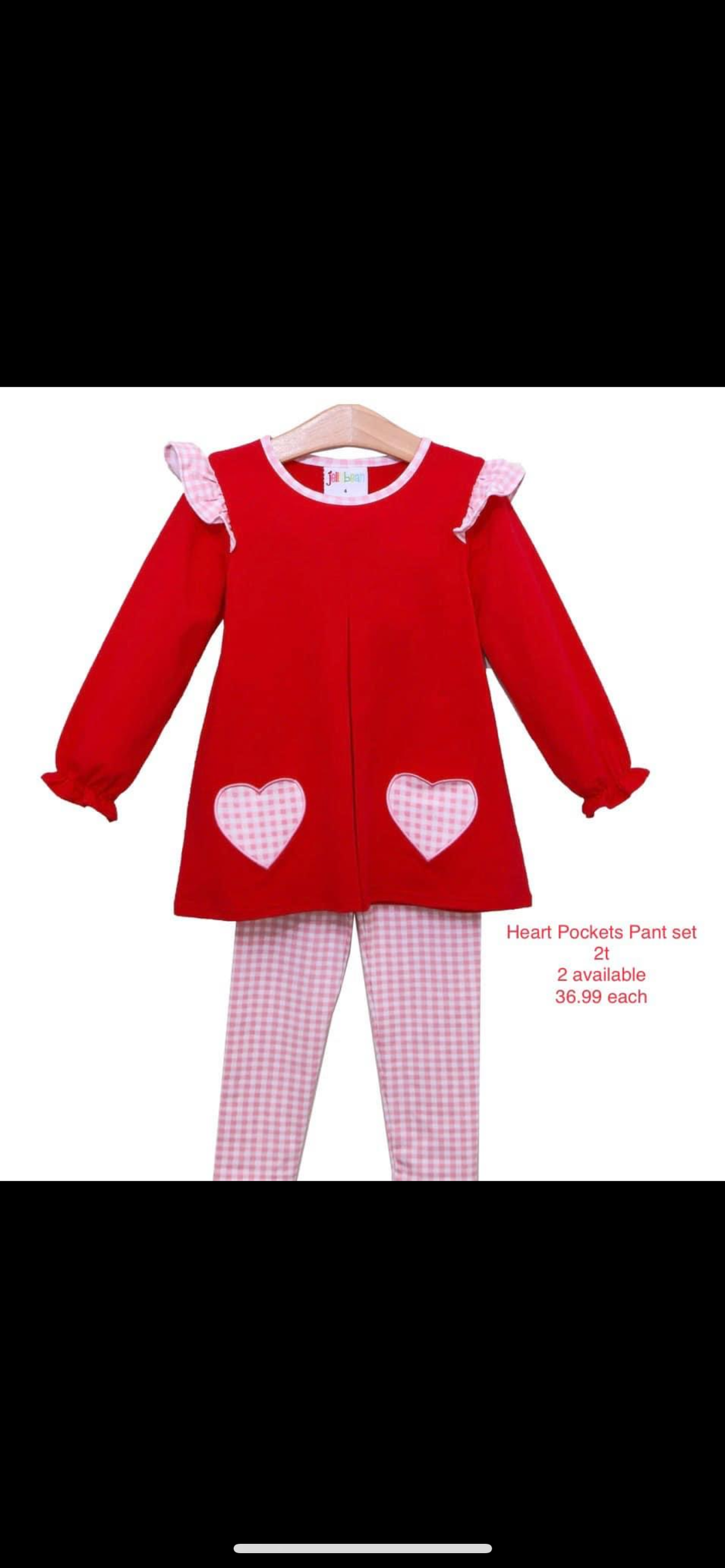 Heart pockets applique set