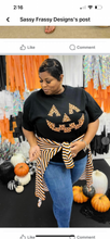 Load image into Gallery viewer, Pumpkin face t shirt

