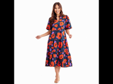 Load image into Gallery viewer, Cherry Leopard Christine Tiered Midi Dress
