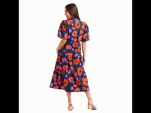 Load image into Gallery viewer, Cherry Leopard Christine Tiered Midi Dress
