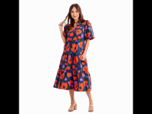 Load image into Gallery viewer, Cherry Leopard Christine Tiered Midi Dress
