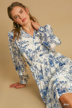 Load image into Gallery viewer, Lurex floral print Midi dress plus
