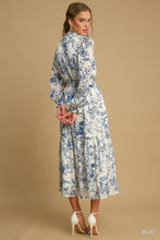 Load image into Gallery viewer, Lurex floral print Midi dress plus
